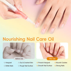 COSCELIA pen in hand applying oil to cuticle for fast hydration