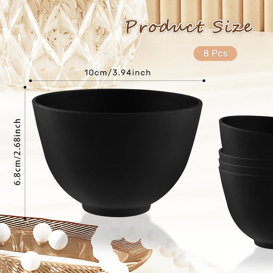 Cositina stack of eight silicone bowls highlighting space-saving storage benefit