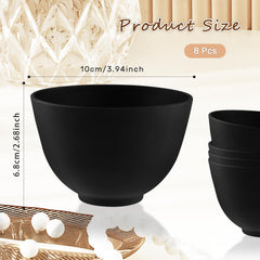 Cositina stack of eight silicone bowls highlighting space-saving storage benefit