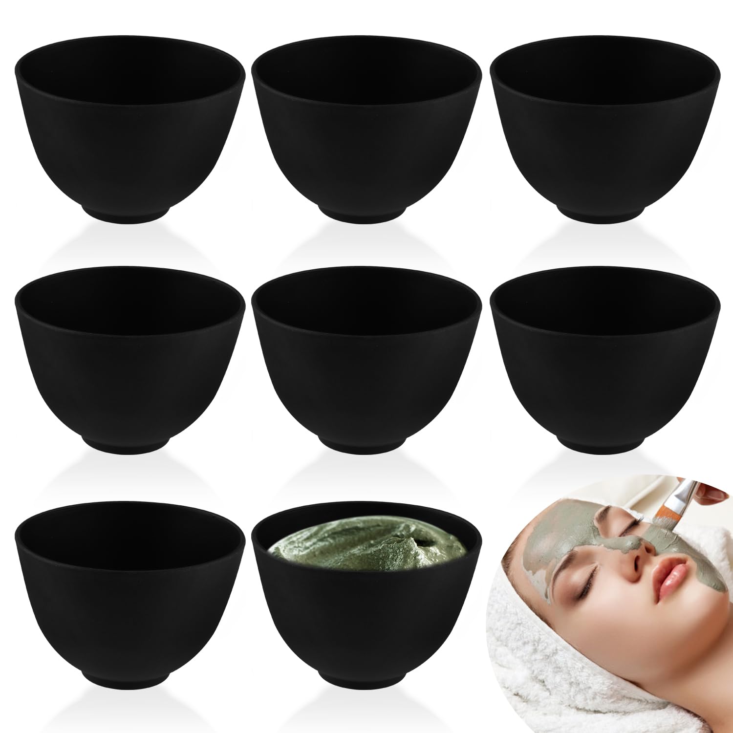 Cositina front view of a single black silicone mixing bowl showing compact shape and utility