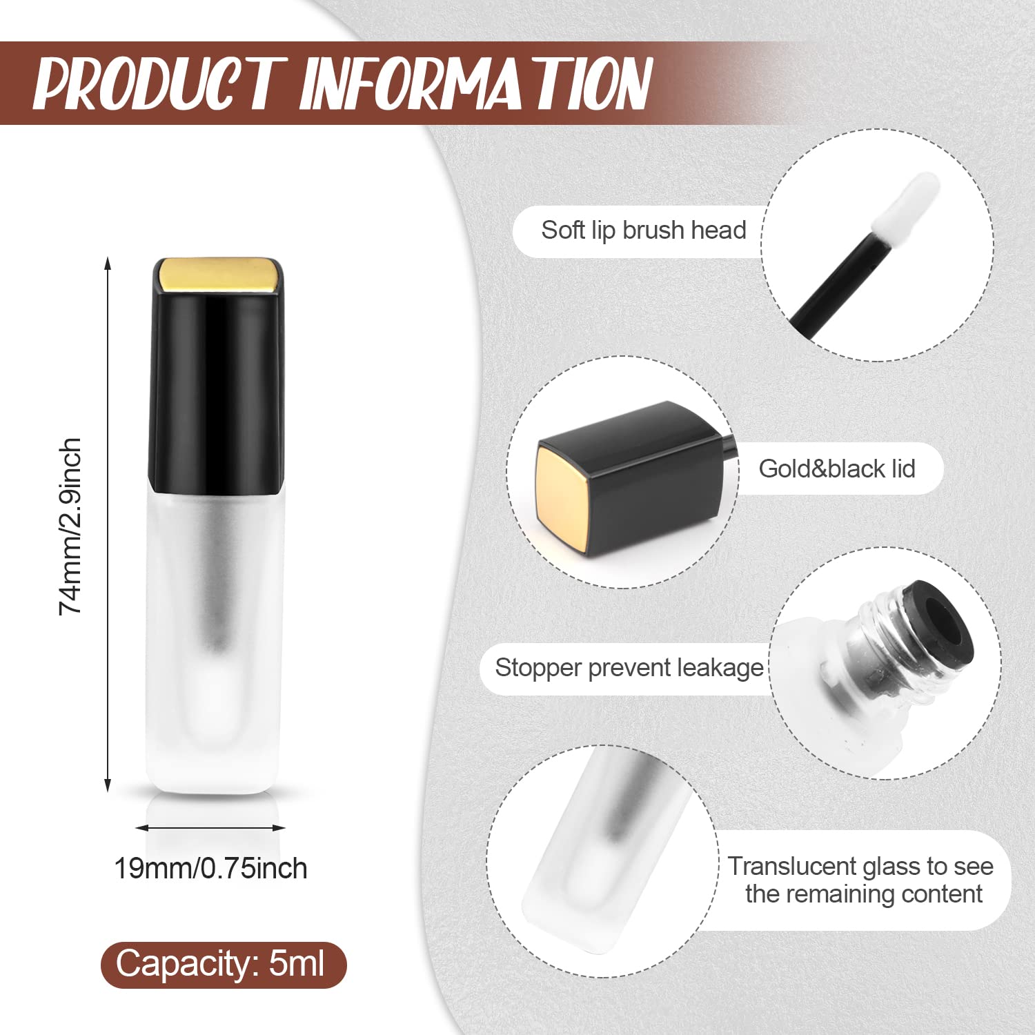 Cositina frosted glass close-up highlighting translucent body and clear product visibility