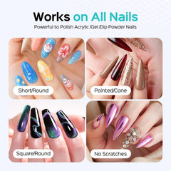COSLUS in use filing nails demonstrating professional finish and quiet operation
