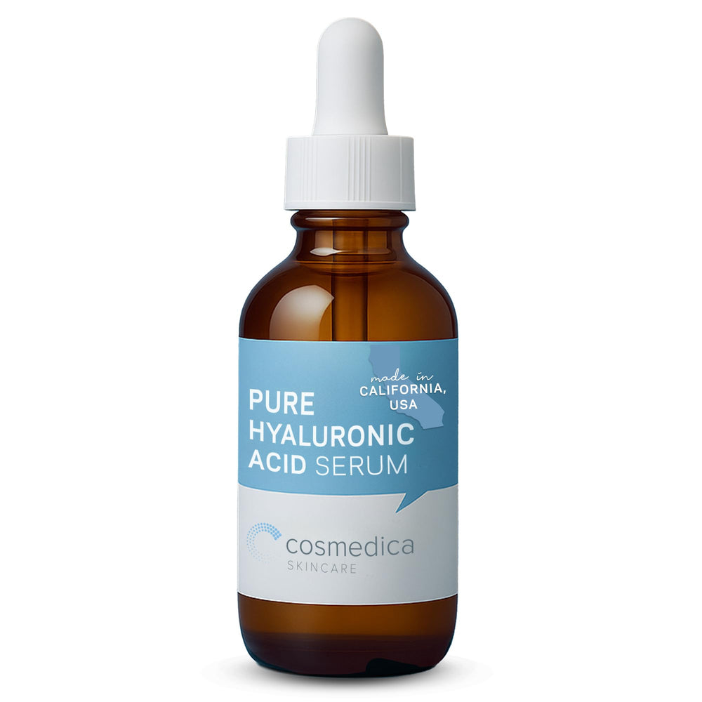 Cosmedica front packaging showing 2oz serum and immediate hydration benefit