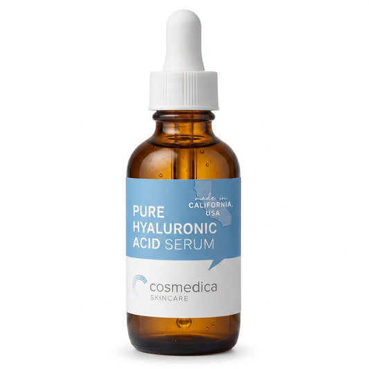 Cosmedica Skincare front bottle highlighting clean packaging and hydration benefits