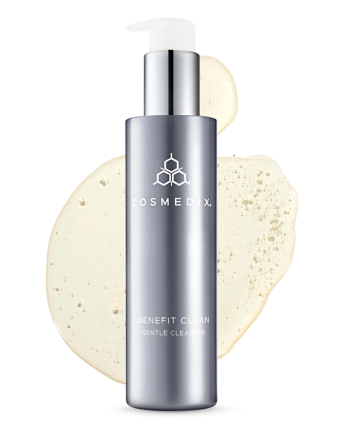 COSMEDIX Benefit Clean front packaging showing bottle and label, clear gentle cleansing