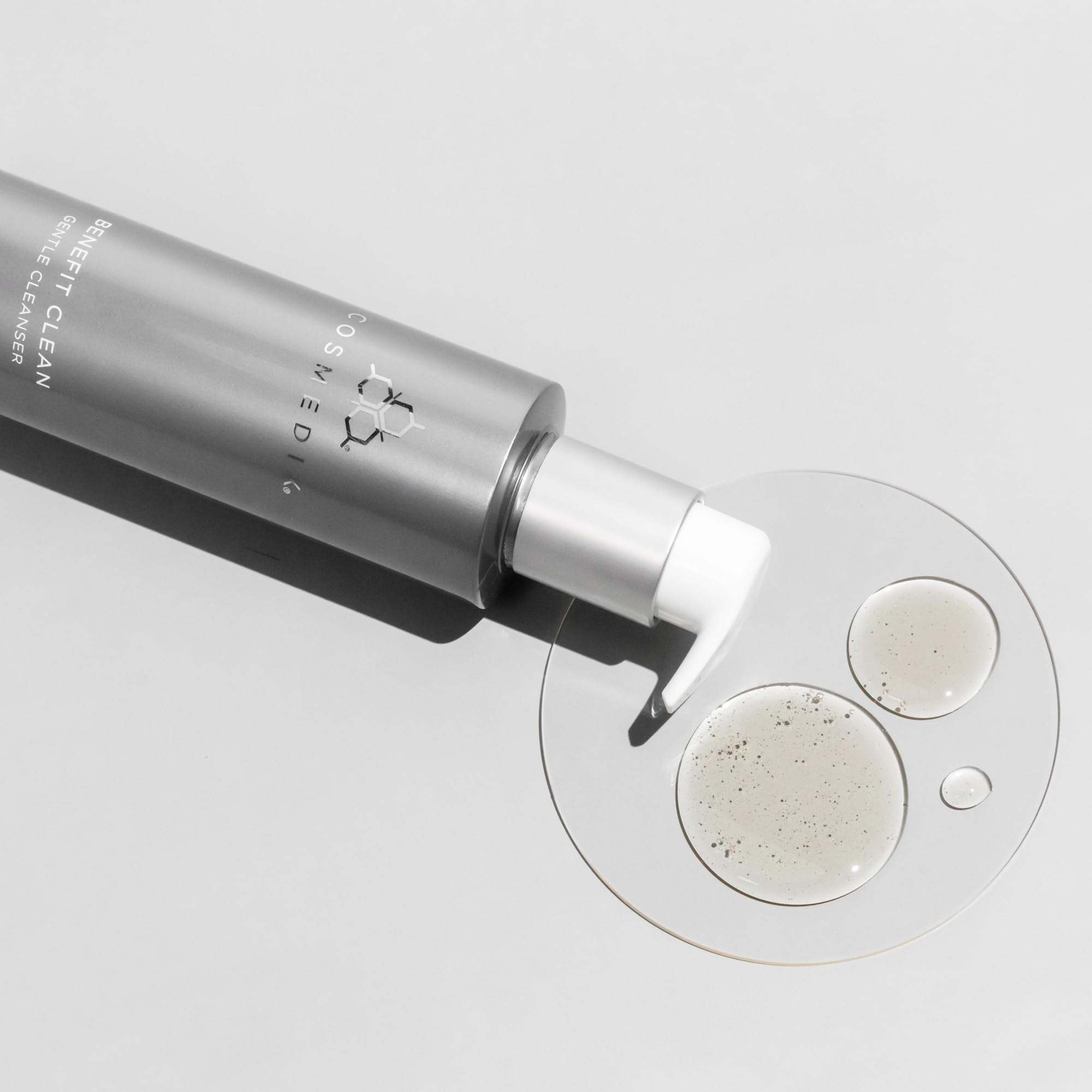 COSMEDIX Benefit Clean removing makeup from face with gentle massaging, effective cleansing