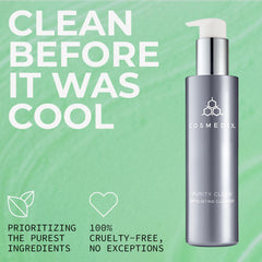 Applying Purity Clean as a mask on hand illustrating deeper exfoliation option