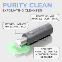 COSMEDIX pump dispenser detail highlighting convenient application and controlled use
