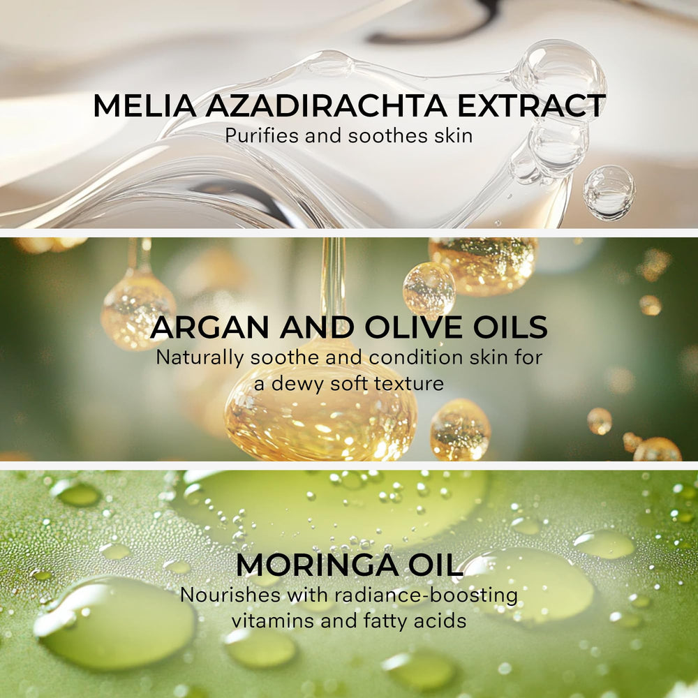 COSMEDIX oil texture close-up highlighting lightweight, fast-melting feel