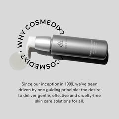 COSMEDIX ingredient bottles with plant oils indicating nutrient-rich blend