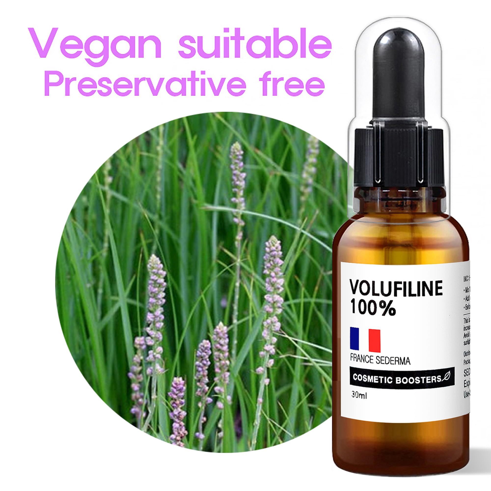 COSMETIC BOOSTERS Volufiline glossy oil texture demonstrating blendability benefit