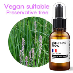 COSMETIC BOOSTERS Volufiline glossy oil texture demonstrating blendability benefit