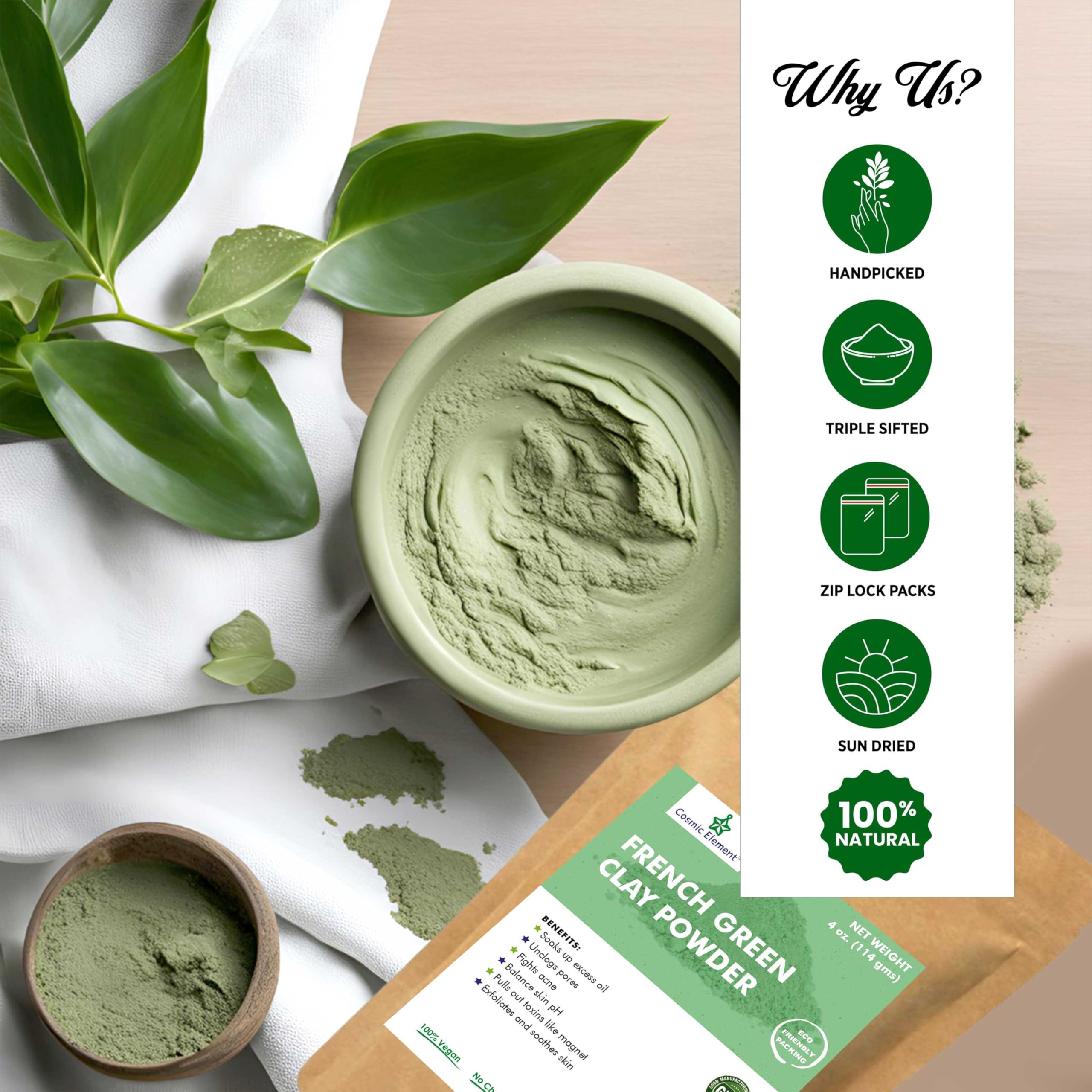 Cosmic Element clay added to bath illustrating relaxing detox soak