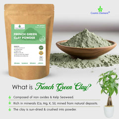 Cosmic Element close-up of fine green clay texture for smooth mixes