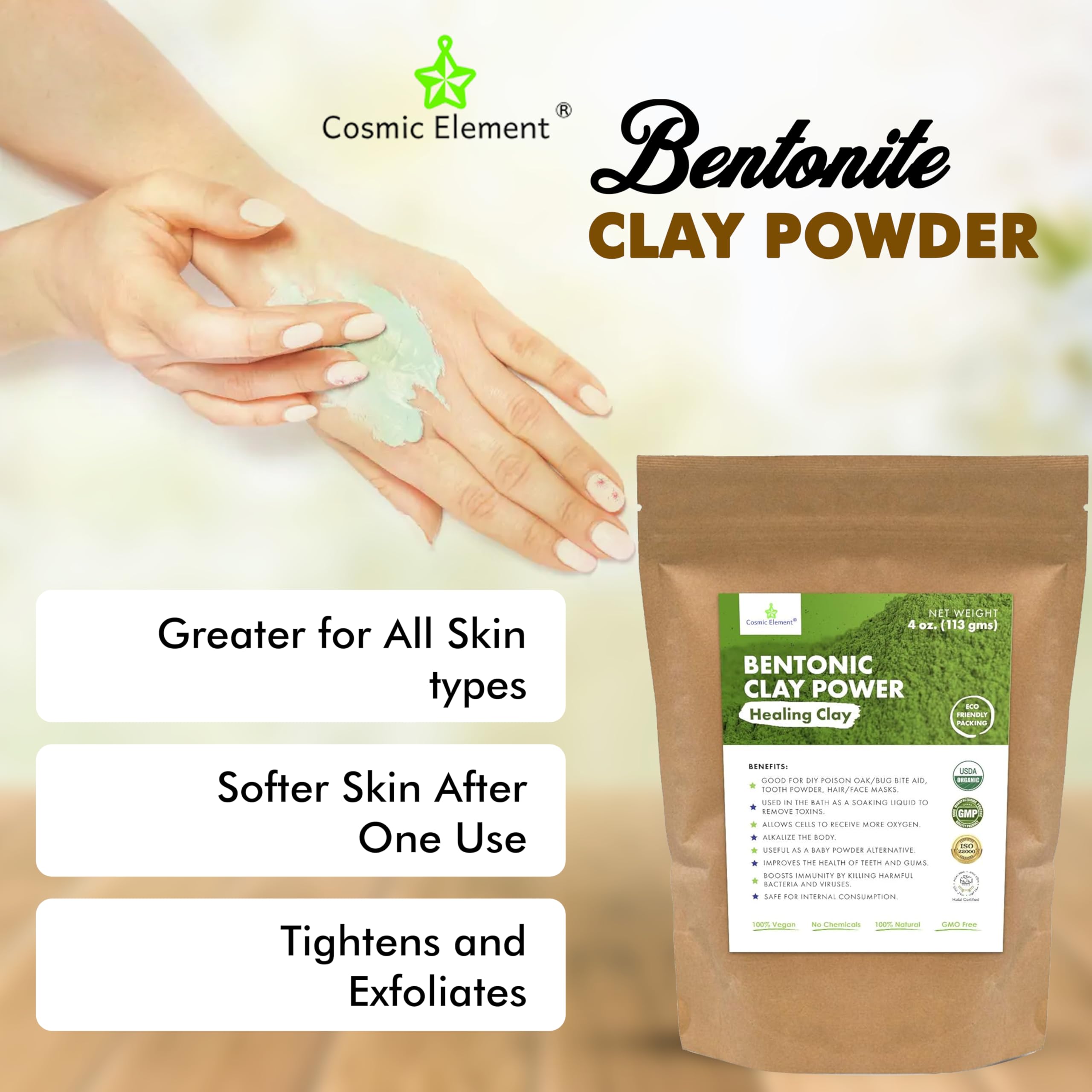 Cosmic Element powder texture closeup highlighting fine grind for smooth pastes