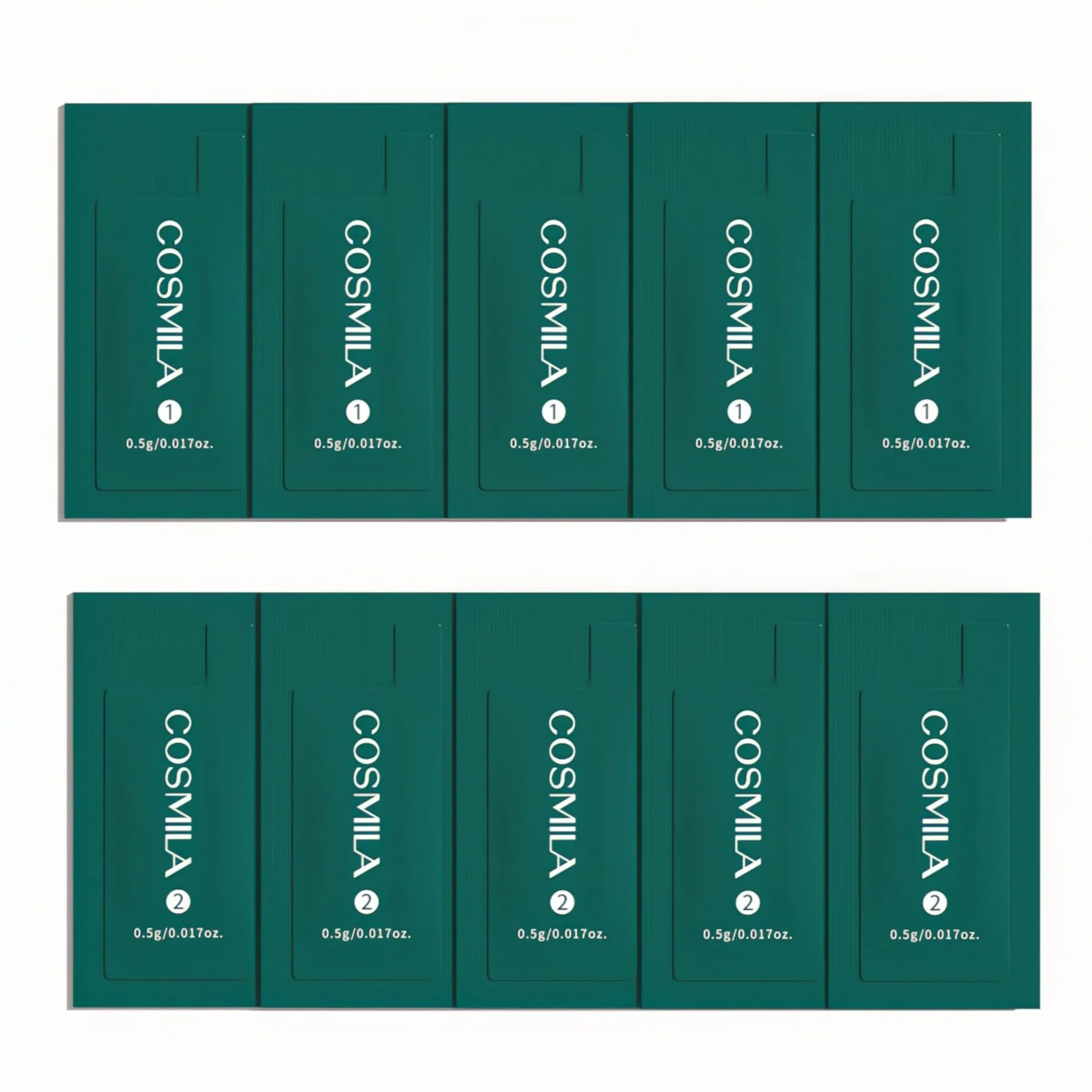 COSMILA front packaging sachets showing travel-friendly refill hygiene benefit