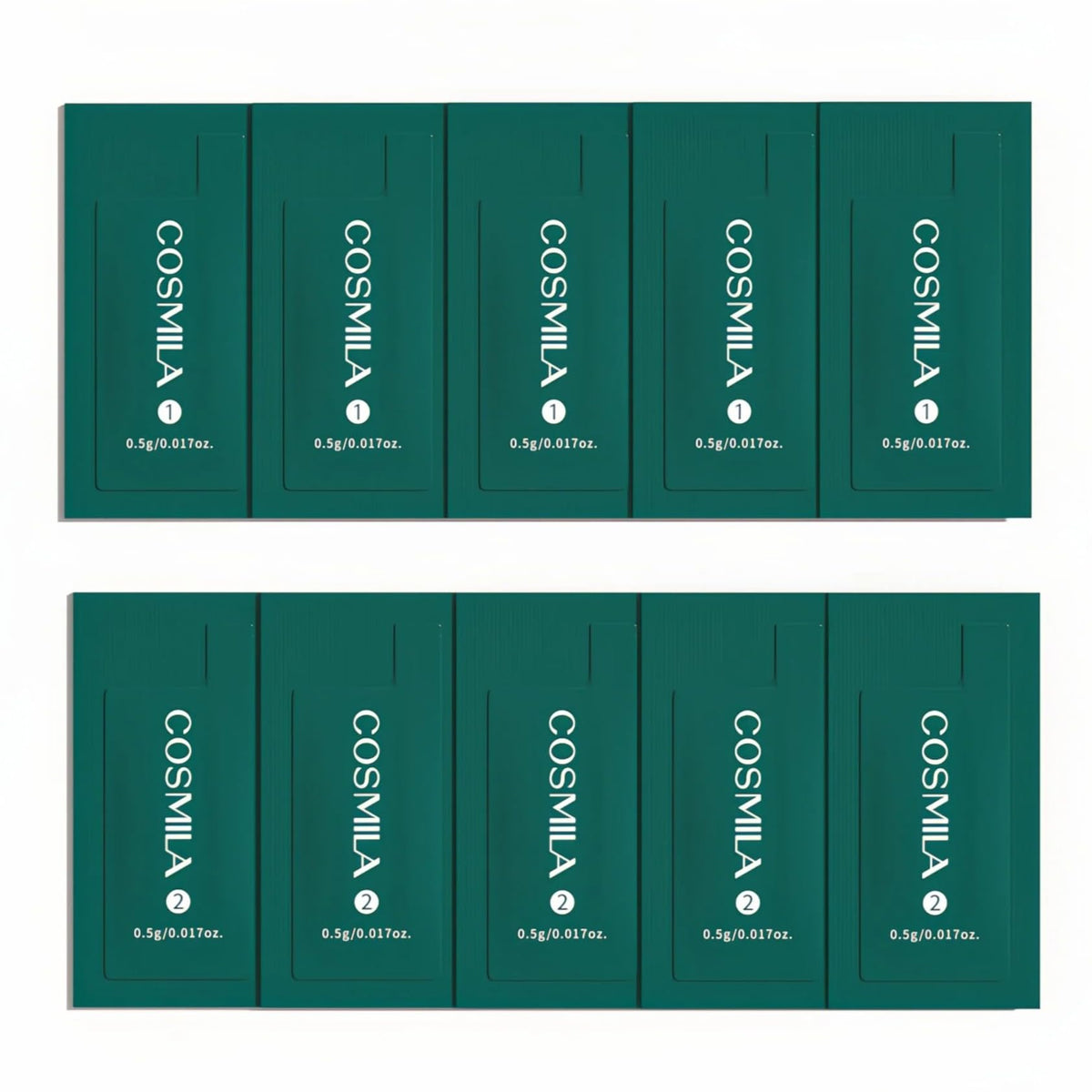 COSMILA front packaging sachets showing travel-friendly refill hygiene benefit