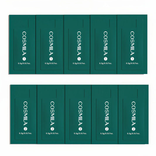 COSMILA front packaging sachets showing travel-friendly refill hygiene benefit