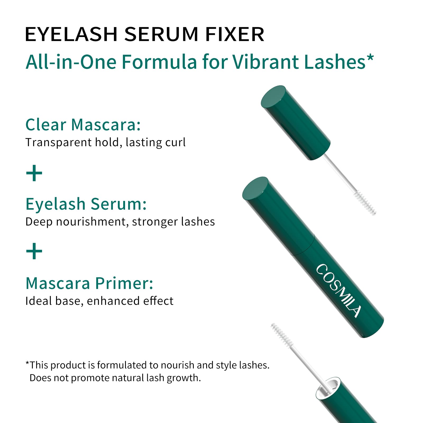 COSMILA clear serum texture on hand demonstrating lightweight hydration