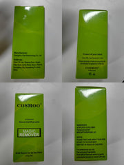 COSMOO bottles staged with cuticle oil showing post-removal nail care benefits