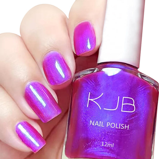 COSMOO front bottle view showing bright hot pink color and high-shine finish for standout nails