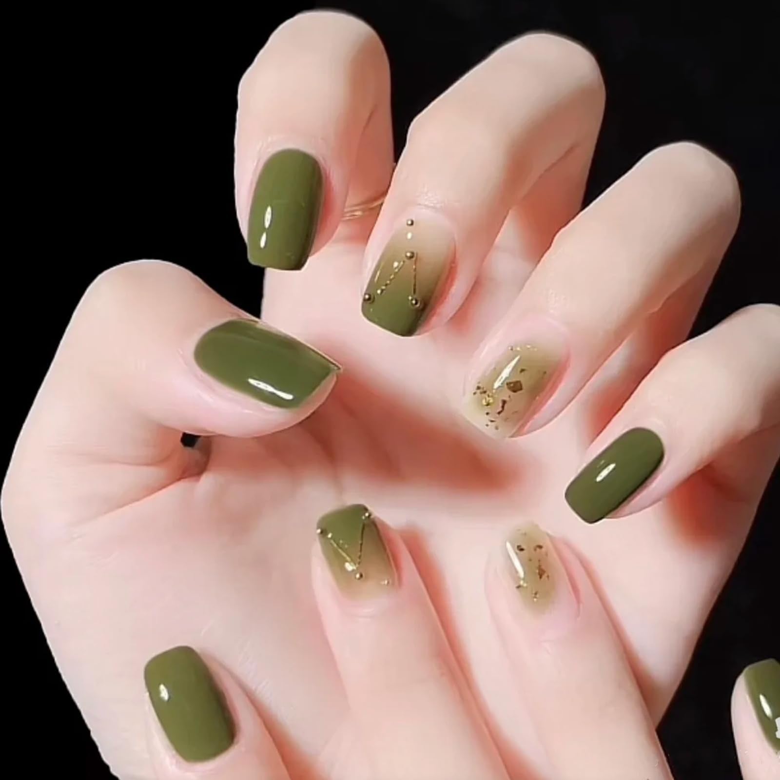 COSMOO swatch on nail wheel showing true olive tone and opacity