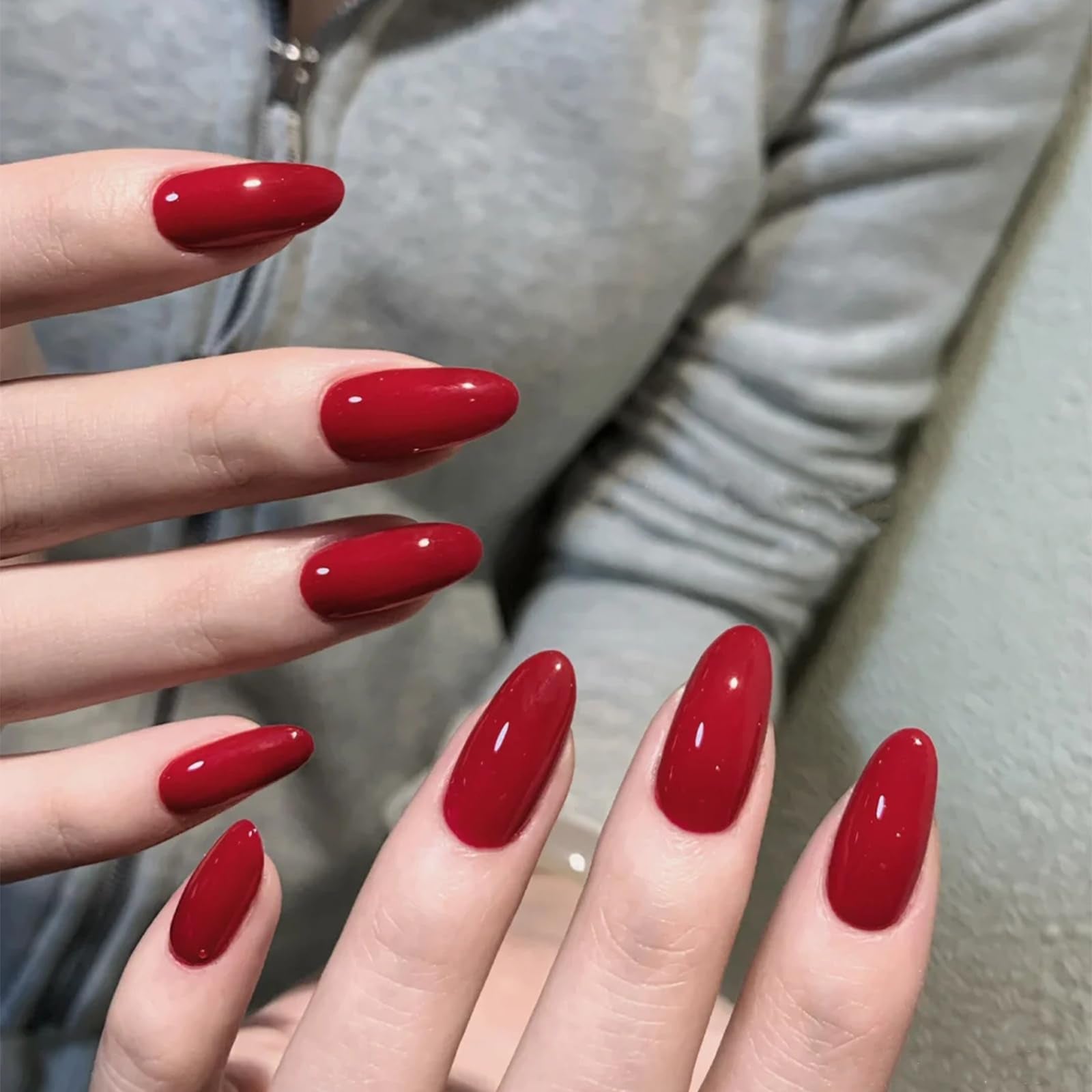 COSMOO swatch on nail wheel displaying true red pigment and opacity