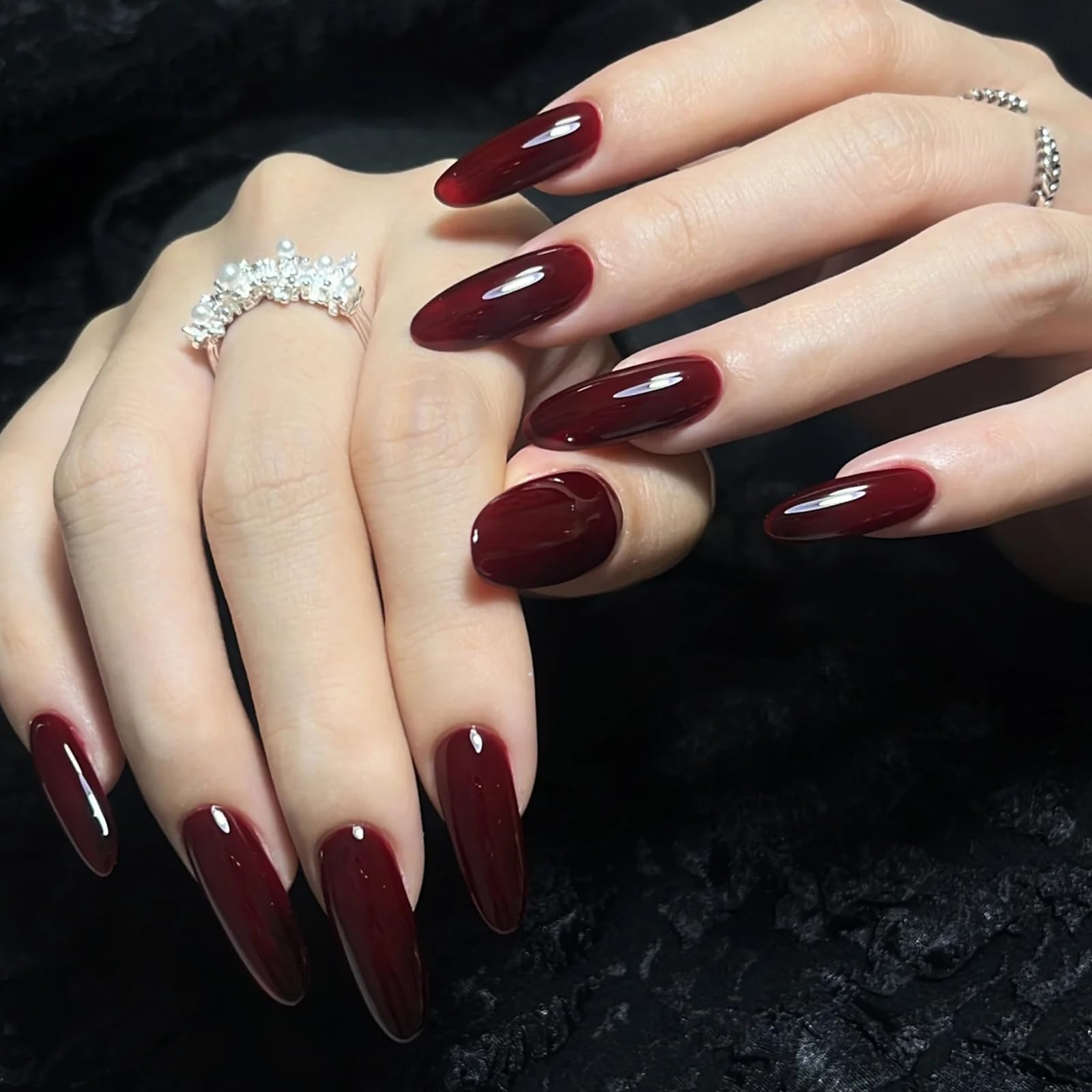COSMOO Wicked close-up of wet finish showing glossy, chip-resistant look