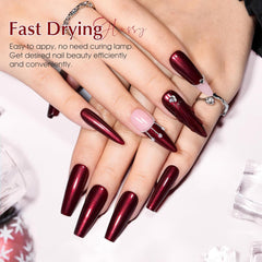 COSMOO painted nails displaying rich ultrachrome shimmer for evening wear