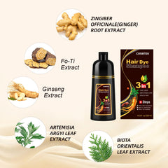 COSMTEK application on wet hair with gloved hands showing simple at-home use
