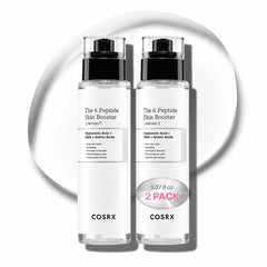 COSRX front packaging showing two peptide booster bottles for routine convenience and value