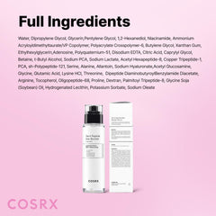 COSRX bottle beside a ruler depicting scale so buyers visualize size and travel convenience