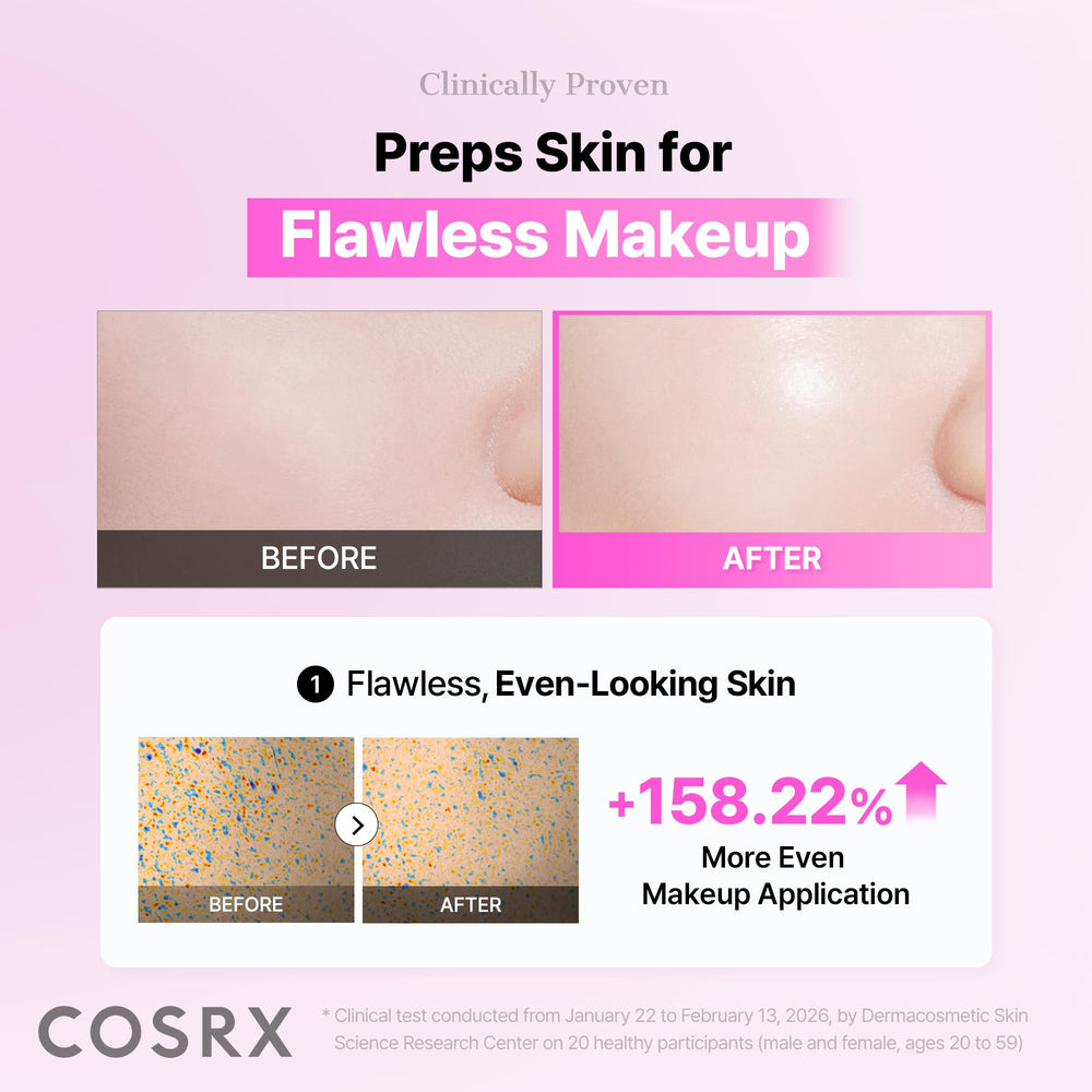COSRX serum texture close-up showing lightweight, fast-absorbing formula for smooth layering