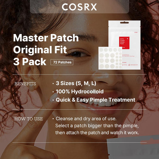 COSRX close-up of patch texture and thin profile highlighting discreet wear
