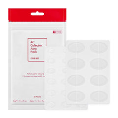 COSRX front packaging showing 26 acne patches and branding benefits