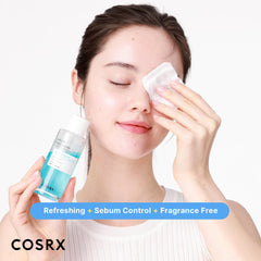 COSRX label showing niacinamide and zinc PCA ingredients for oil control