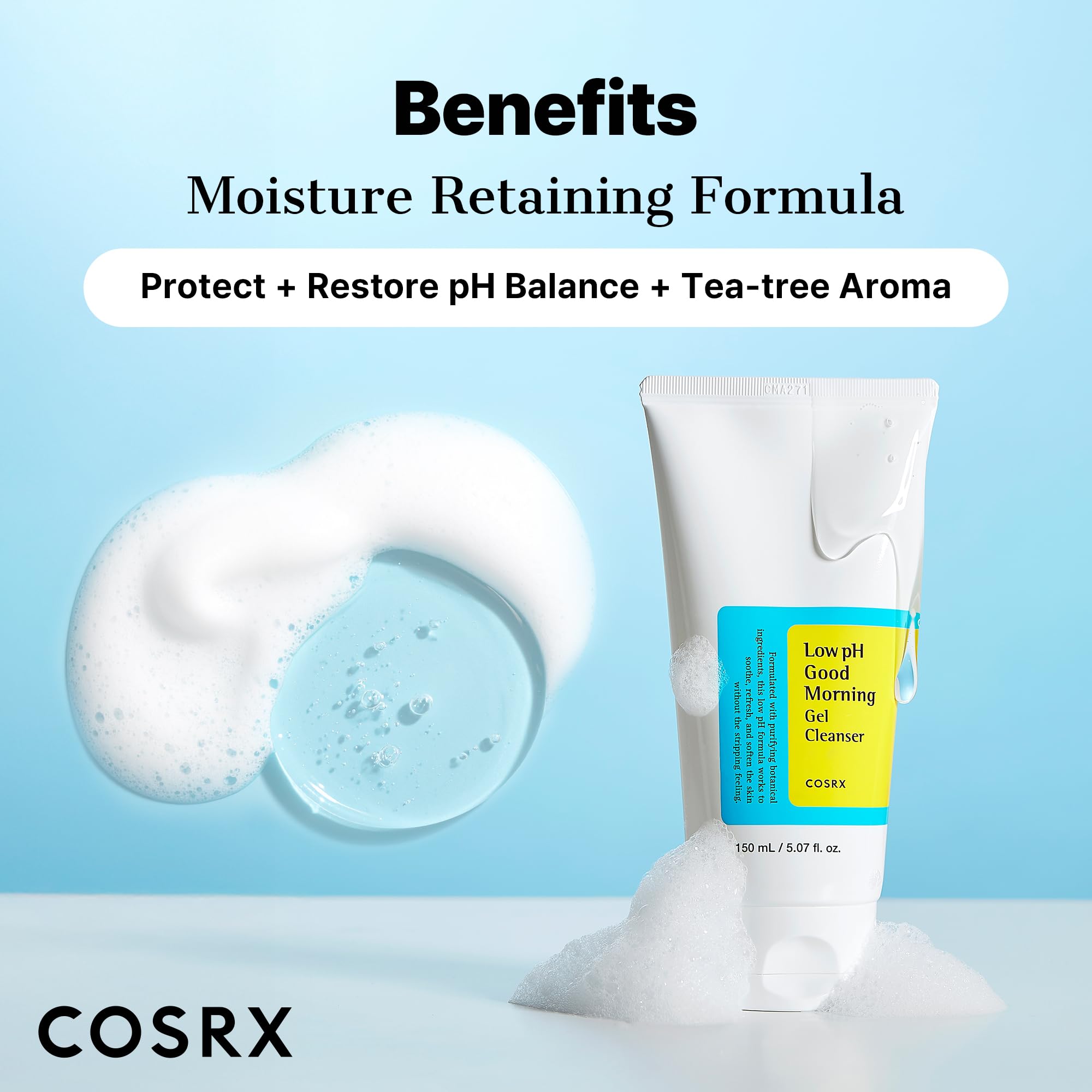 COSRX bottle next to a ruler showing 5.07 fl oz size for scale
