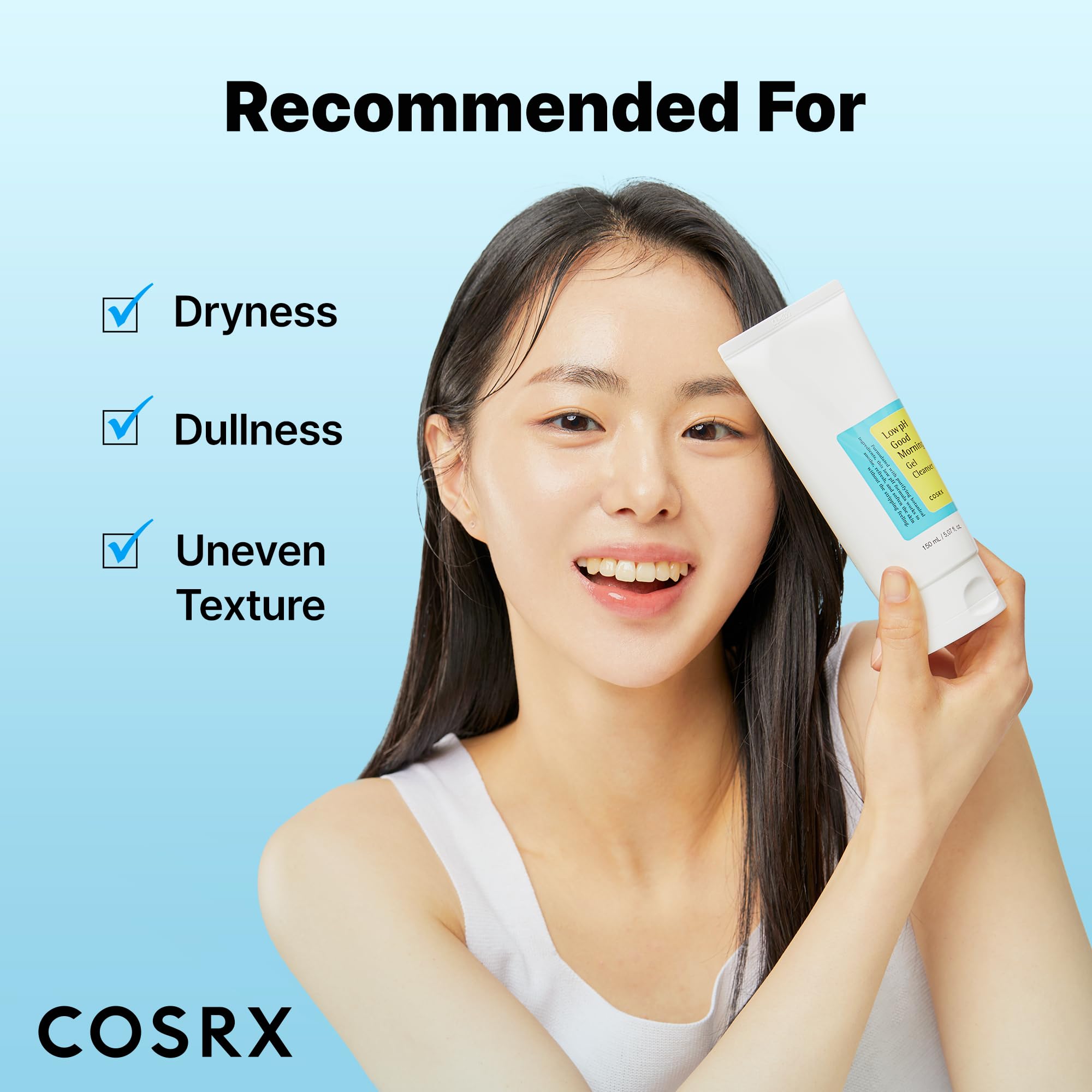 COSRX product staged in a morning bathroom routine suggesting refreshing start