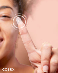 COSRX patch applied on jawline demonstrating comfortable curved adhesion
