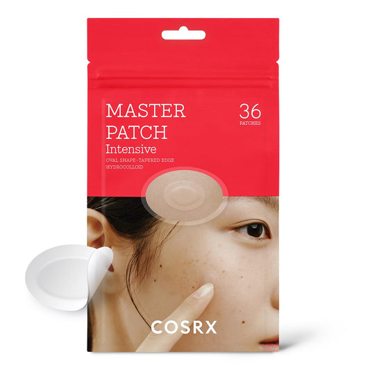 COSRX front packaging showing 36 Master Patch benefits and easy use