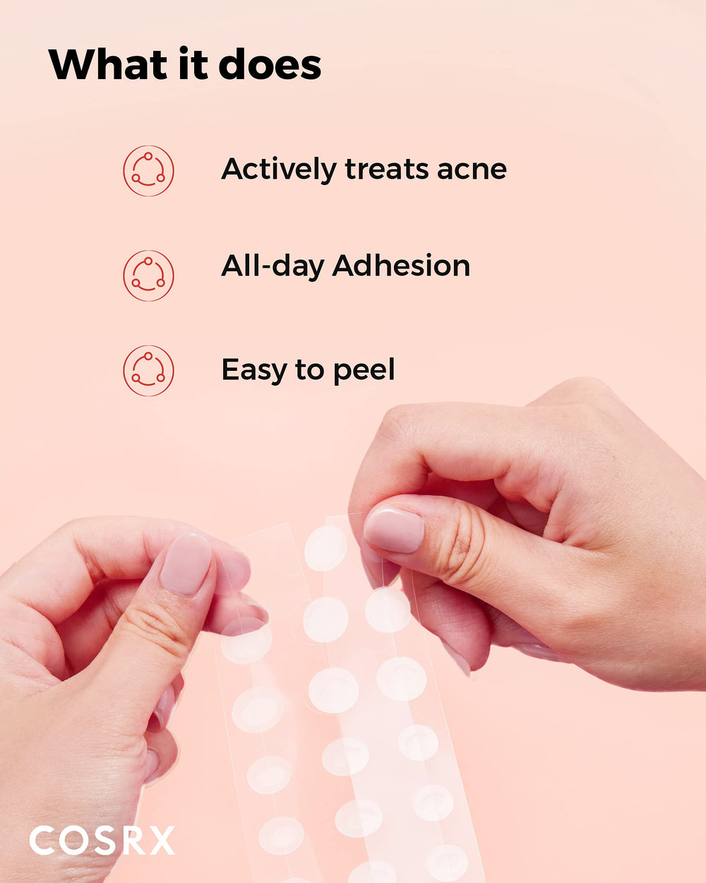 COSRX lifestyle image of wearer sleeping with patch for overnight protection