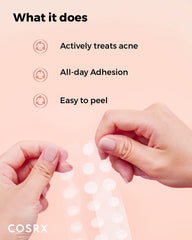 COSRX lifestyle image of wearer sleeping with patch for overnight protection