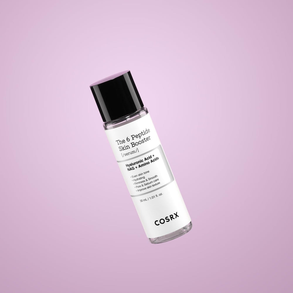 COSRX pump detail highlighting dispenser and easy controlled application benefit