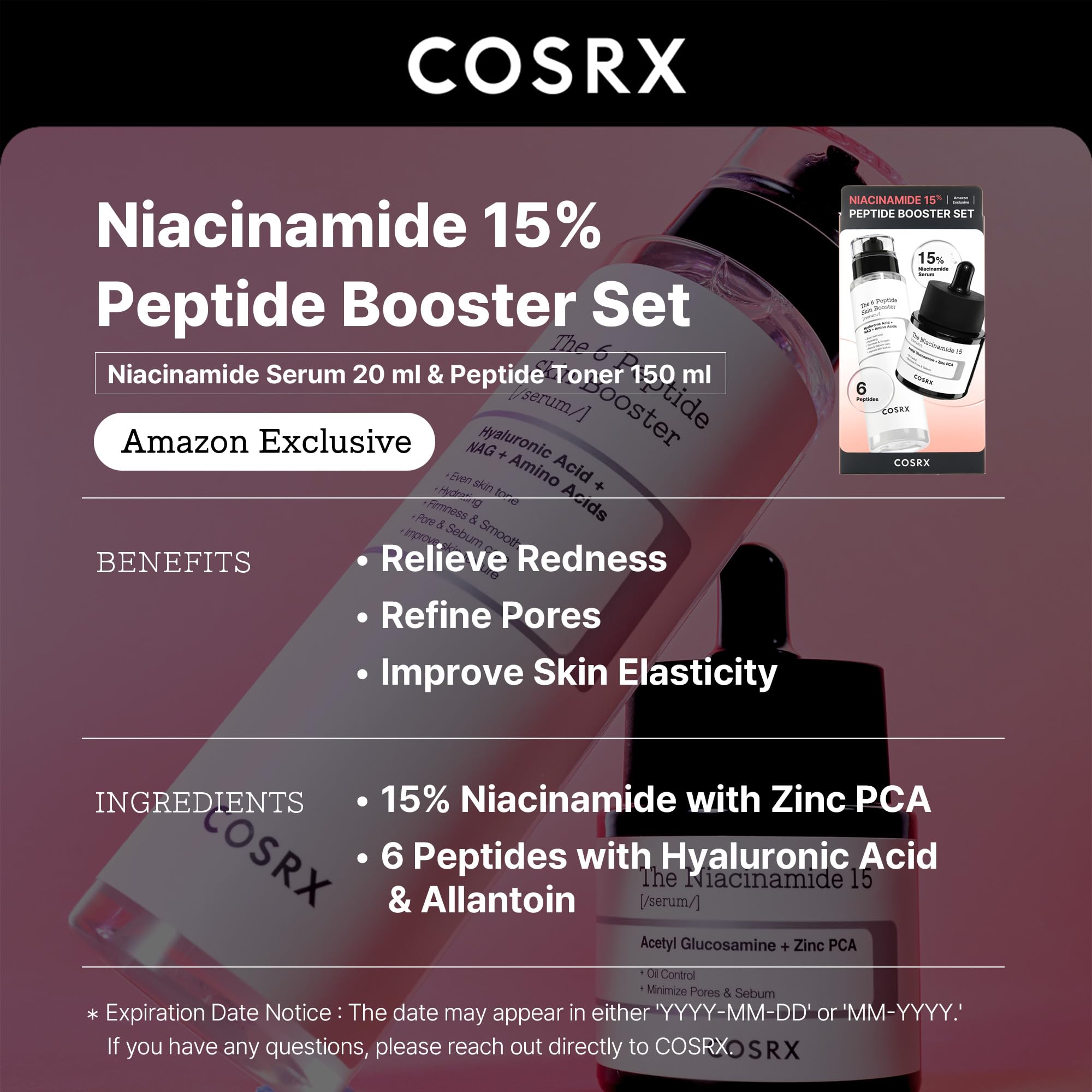 COSRX niacinamide serum dropper dispensing clear texture for fast absorption benefit