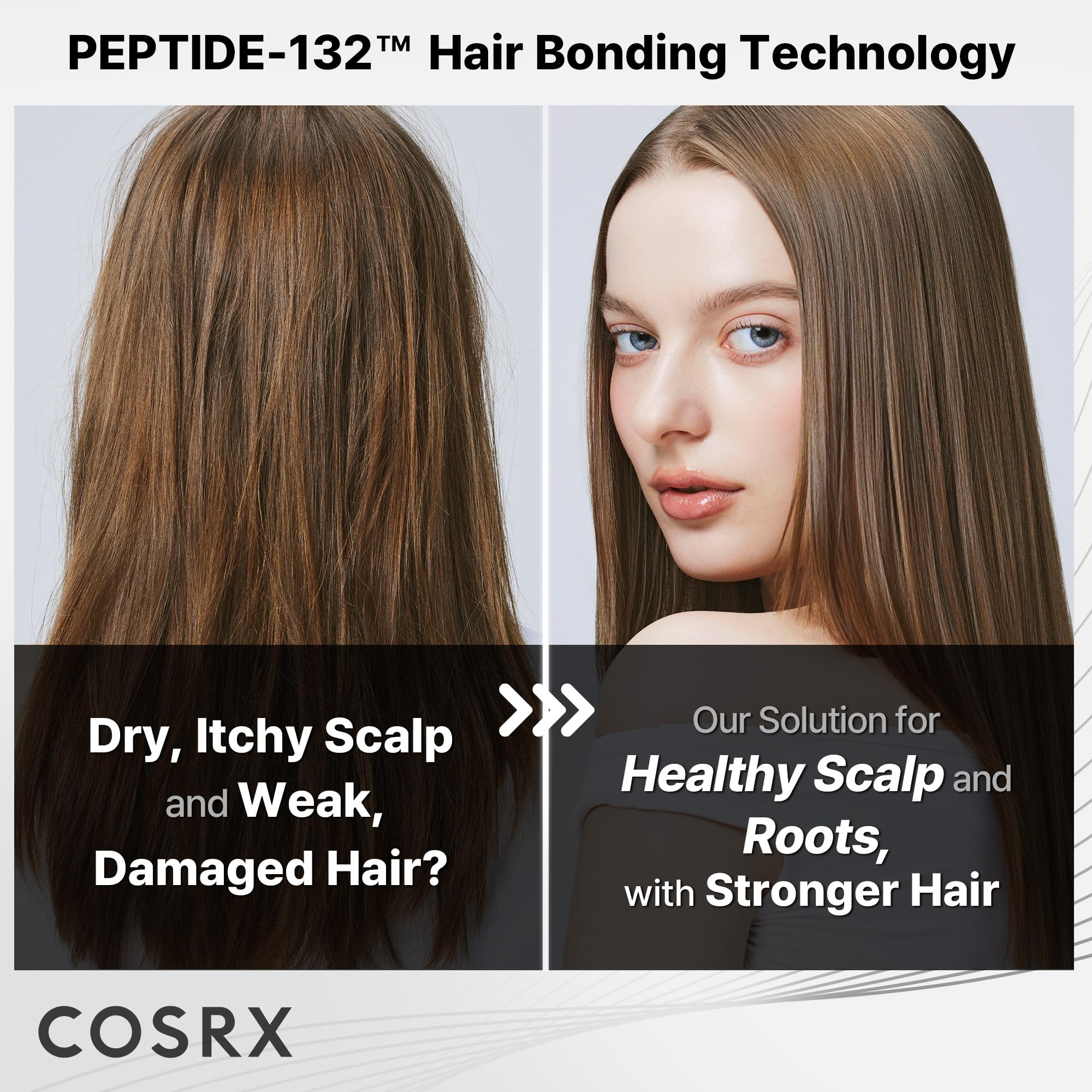 COSRX oil serum pump detail showing shine and frizz control benefit