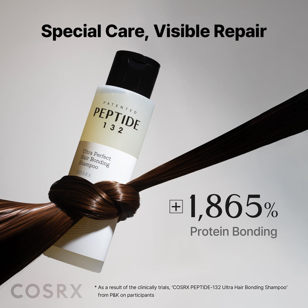 COSRX shampoo pouring into palm to demonstrate easy application and effective cleanse