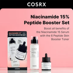 COSRX peptide booster toner close-up of bottle highlighting peptide-rich formula benefit