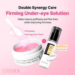 COSRX before and after under-eye shots showing visible refreshing results