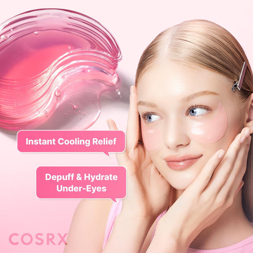 COSRX close-up of one pink peptide patch highlighting soothing cushion