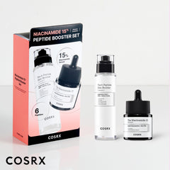 COSRX products staged with moisturizer illustrating layering routine and enhanced results benefit